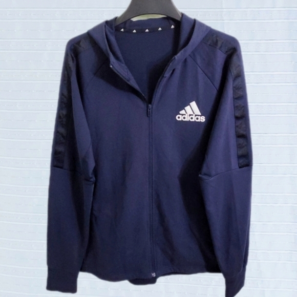 ADIDAS AEROREADY D2M Sport Motion Training Hoodie Ink (Navy) Size XL - Picture 1 of 9